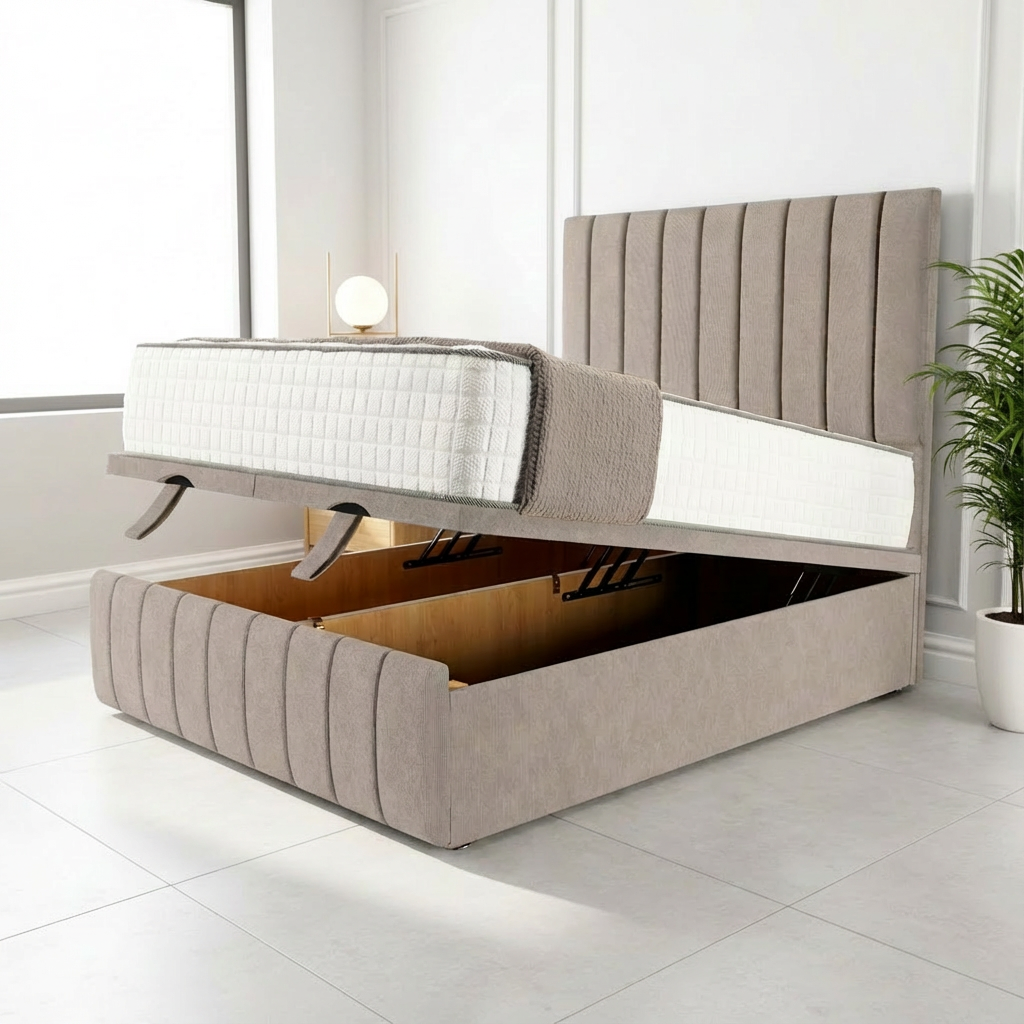 Brisbane Ottoman Divan Bed - Seal Grey Naples